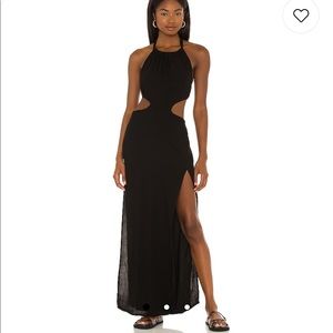 Indah, black maxi. Neomi dress in black